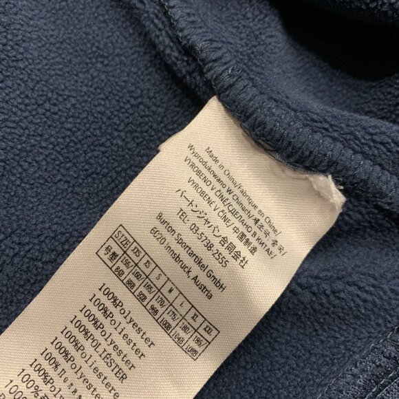 Burton Durable Goods Snowboards Full Zip Up DryRide Hoodie Men's XXL Navy Blue - Picture 5 of 8